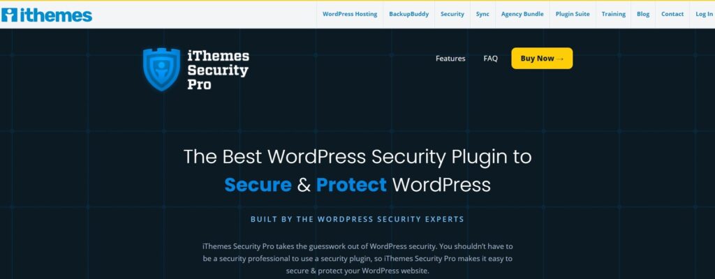 Screenshot of WordPress Security Plugin iThemes Security Pro